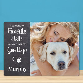 Rustic Pet Memorial Persoonlijke foto van Dog Fotoplaat