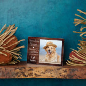 Rustic Pet Memorial Persoonlijke sympathie Dog Los Fotoplaat (Zijkant)