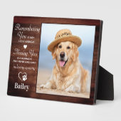Rustic Pet Memorial Persoonlijke sympathie Dog Los Fotoplaat (Zijkant)