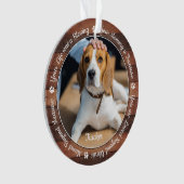 Rustic Pet Memorial Pet Loss Keepomwille Dog Foto Ornament (voorkant)