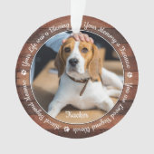 Rustic Pet Memorial Pet Loss Keepomwille Dog Foto Ornament (voorkant)