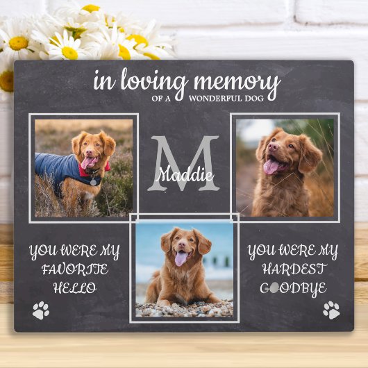 Rustic Pet Memorial Pet Loss Sympathie 3 Foto Fotoplaat