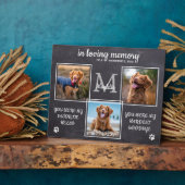 Rustic Pet Memorial Pet Loss Sympathie 3 Foto Fotoplaat (Zijkant)