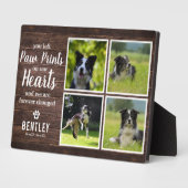 Rustic Pet Memorial Photo Collage Keepomwille Plaq Fotoplaat (Zijkant)