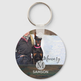 Rustic Pet Memorial PHOTO - in het liefhebben van  Sleutelhanger