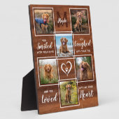 Rustic Pet Memorial Unique Photo Collage Fotoplaat (Zijkant)
