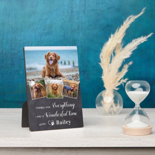 Rustic Pet Memorial van Dog 4 Fotoplaat (Zijkant)