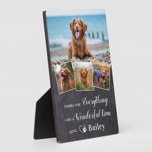 Rustic Pet Memorial van Dog 4 Fotoplaat (Zijkant)