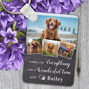 Rustic Pet Memorial van Dog 4 Sleutelhanger