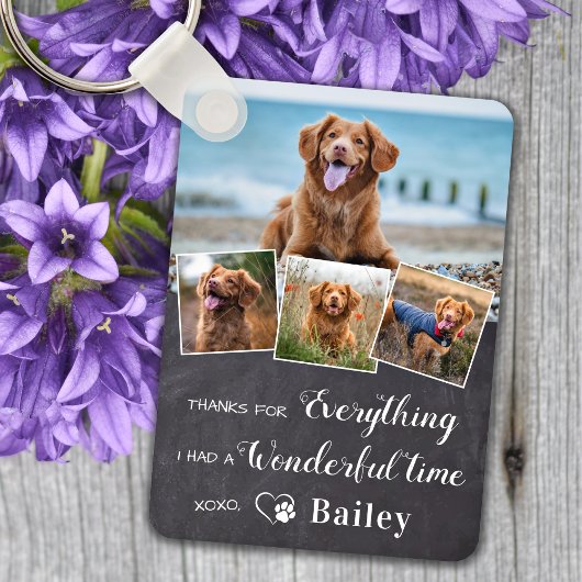 Rustic Pet Memorial van Dog 4 Sleutelhanger