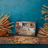 Rustic Pet Modern Photo Collage Cat/Dog Memorial Fotoplaat (Zijkant)