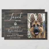 Rustic Pet Photo Budget Dog Weddenschap Save the D (Voorkant / Achterkant)