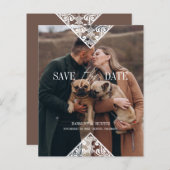 Rustic Pet Photo Lace Effect Whimsical Typography (Voorkant / Achterkant)