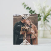 Rustic Pet Photo Lace Effect Whimsical Typography (Staand voorkant)