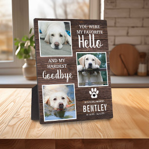 Rustic Pet Photo Memorial Dog Keepslag   Pet Loss Fotoplaat