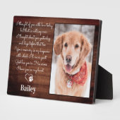 Rustic Pet verliest sympathie Poem Dog Memorial Fotoplaat (Zijkant)