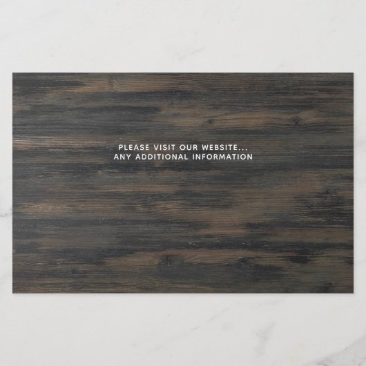 Rustic Pet Wedding Budget Dog bespaart datumkaarte (Achterkant)