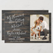 Rustic Pet Wedding Budget Dog bespaart datumkaarte (Voorkant / Achterkant)