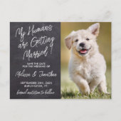 Rustic Pet Wedding Custom Photo Dog Save the Date Aankondigingskaart (Voorkant)