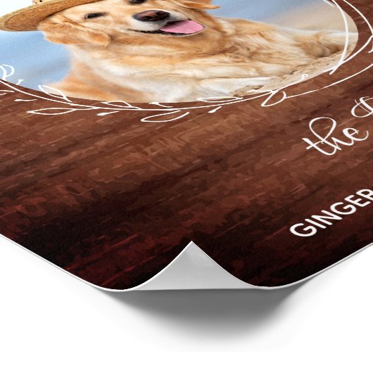 Rustic Pet Wedding Dog Bar Signature Cocktail Poster (Hoek)