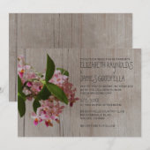 Rustic Phalaenopsis Orchid Wedding Invitations Kaart (Voorkant / Achterkant)