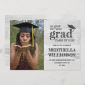 Rustic Photo Afstuderen Kaart (Voorkant / Achterkant)