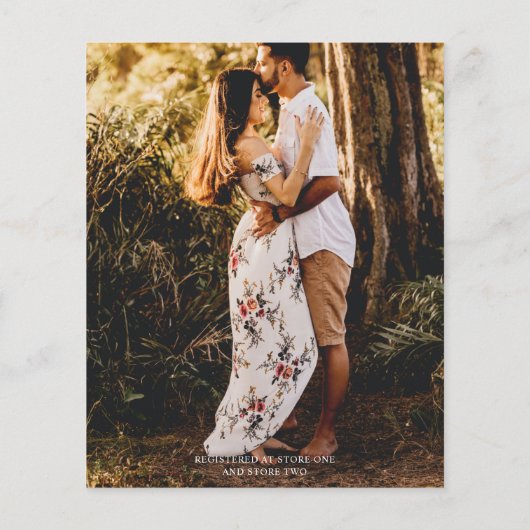 Rustic Photo Budget Bridal Shower-uitnodiging Flyer (Achterkant)