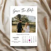 Rustic Photo Calendar Save The Date Card