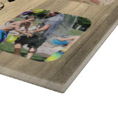 Rustic Photo Collage Familienaam & Monogram Snijplank (Hoek)