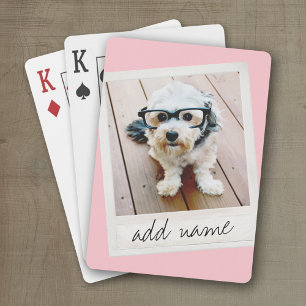 Rustic Photo Lijst met Square Instagram en Blush Pokerkaarten