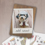 Rustic Photo Lijst met Square Instagram en Wood Speelkaarten<br><div class="desc">Een en trendy ontwerp met een retro grens van het afbeelding die u uw favoriete selfie of portret van een vriend kunt toevoegen. Gebruik een vierkante foto om een uniek en persoonlijk geschenk te creëer of houd de hipsterpuppy en maak een trendy keepslag. Als u de afbeeldingen moet aanpassen, klik...</div>
