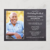 Rustic Photo Memorial Service Celebration of Life Uitnodiging Briefkaart (Voorkant)