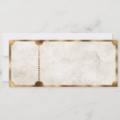 Rustic Photo  Movie Ticket Bewaar de Datum Kaart (Achterkant)