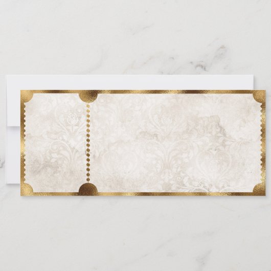 Rustic Photo  Movie Ticket Bewaar de Datum Kaart (Achterkant)