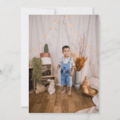 Rustic Photo One Happy Camper Birthday Kaart (Achterkant)