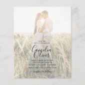 Rustic Photo Overlay Lace Wood Jars Wedding Invite (Voorkant)