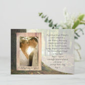 Rustic Photo Vow Renewal Ceremony Invitations Kaart (Staand voorkant)