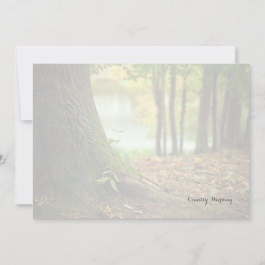 Rustic Photo Vow Renewal Ceremony Invitations Kaart (Achterkant)