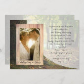 Rustic Photo Vow Renewal Ceremony Invitations Kaart (Voorkant / Achterkant)
