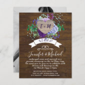 Rustic PHOTO Wedding Announding of Invite Budget (Voorkant / Achterkant)