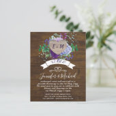 Rustic PHOTO Wedding Announding of Invite Budget (Staand voorkant)