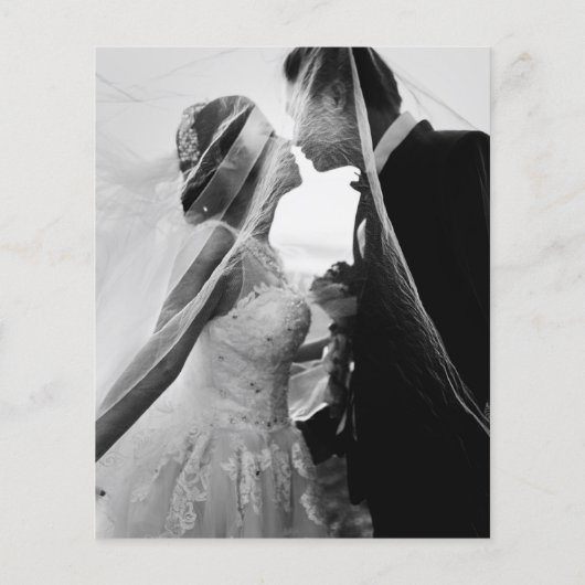 Rustic PHOTO Wedding Announding of Invite Budget (Achterkant)