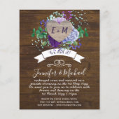 Rustic PHOTO Wedding Announding of Invite Budget (Voorkant)