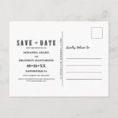 Rustic Photo Wedding Save the Date Aankondigingskaart (Achterkant)