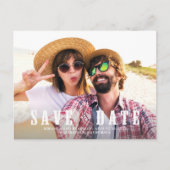 Rustic Photo Wedding Save the Date Aankondigingskaart (Voorkant)