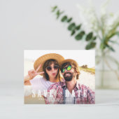 Rustic Photo Wedding Save the Date Aankondigingskaart (Staand voorkant)