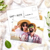 Rustic Photo Wedding Save the Date Aankondigingskaart