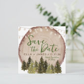 Rustic Photo Wedding Save the Date Invitation Kaart (Staand voorkant)