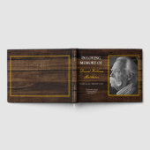 Rustic Photo Wood Kijk Bereavement | Begrafenis Gastenboek (Volledig)