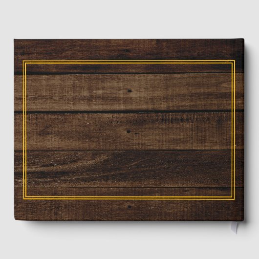 Rustic Photo Wood Kijk Bereavement | Begrafenis Gastenboek (Achterkant)